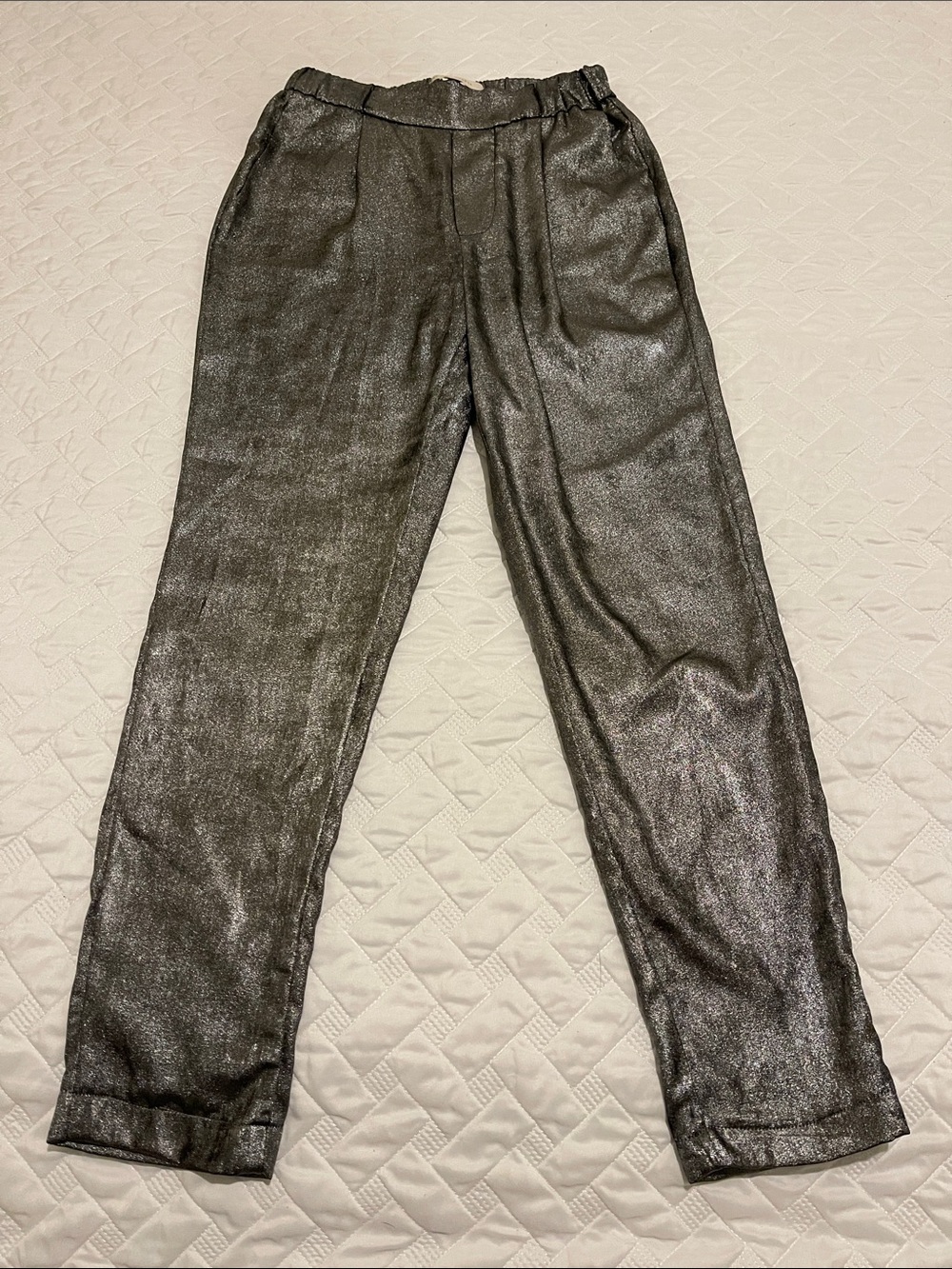 Brochu Walker Metallic Black Straight-Leg Pants